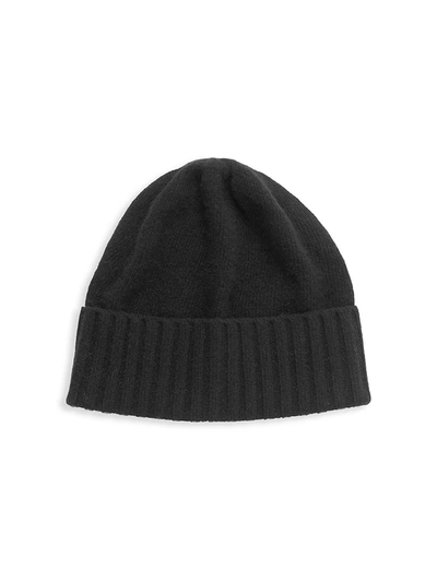 Shop Saks Fifth Avenue Women's Cashmere Knit Hat In Black