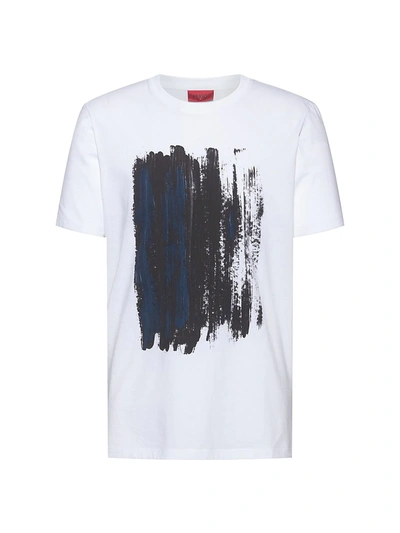 Shop Hugo Men's Draint Graphic T-shirt In White