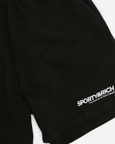Shop Sporty And Rich Science Of Good Health Shorts In Black
