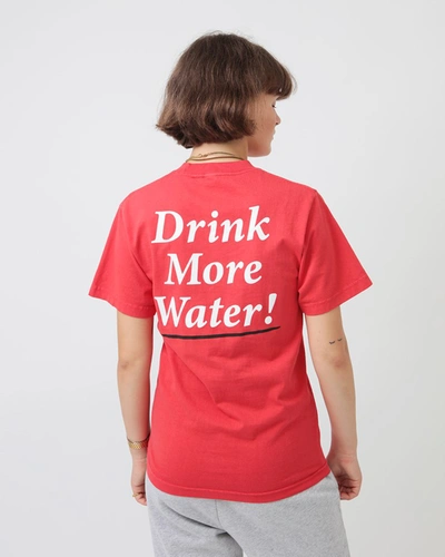 Shop Sporty And Rich Drink More Water Tee In Red