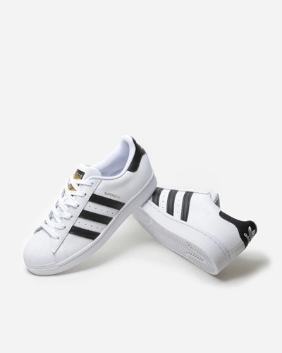 Adidas Originals White Womens Superstar Sneakers In White/black | ModeSens