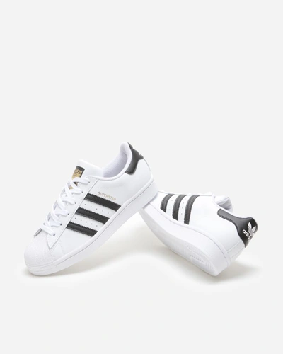Adidas Originals White Womens Superstar Sneakers In White/black | ModeSens