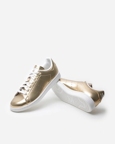 Shop Adidas Originals Stan Smith In Gold