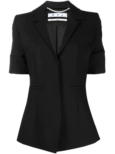 Shop Off-white Button-front Sailor Jacket In Black