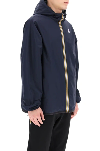 Shop Fendi X K-way Reversible Windbreaker Jacket In Blue,black