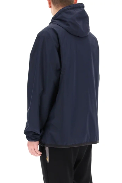 Shop Fendi X K-way Reversible Windbreaker Jacket In Blue,black