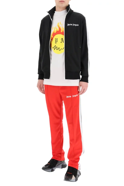 Shop Palm Angels Classic Jogging Trousers In Red,white