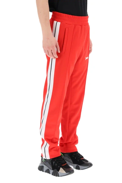 Shop Palm Angels Classic Jogging Trousers In Red,white