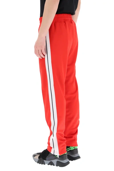 Shop Palm Angels Classic Jogging Trousers In Red,white