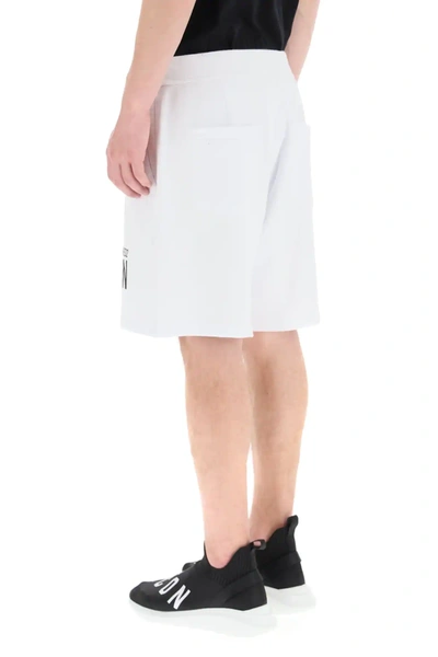 Shop Dsquared2 Short Sweatpants Icon In White,black
