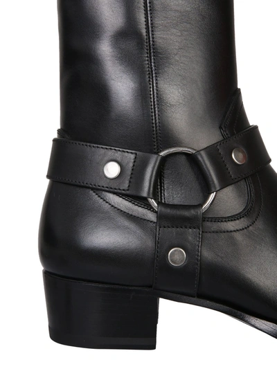 Shop Saint Laurent "wyatt 40" Boots In Black