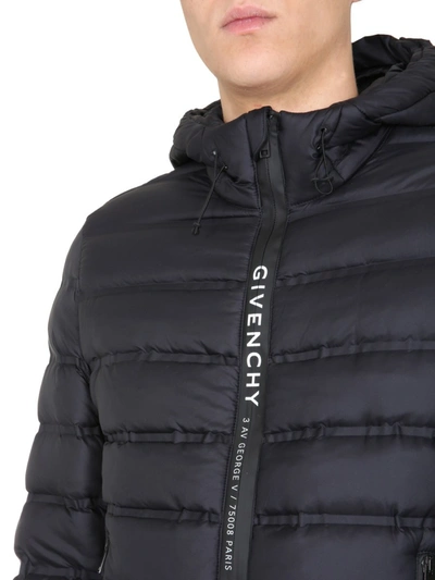 Givenchy Logo-tape Lightweight Puffer Jacket In Black | ModeSens