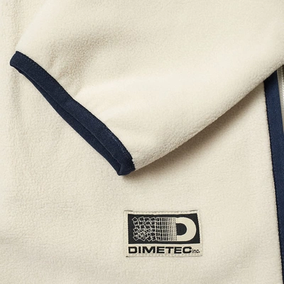 Shop Dime Polar Fleece Hooded Jacket In White