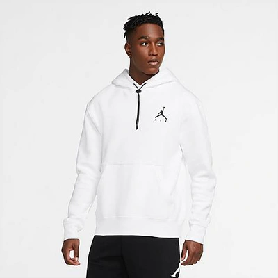 Shop Nike Jordan Jumpman Air Fleece Hoodie In White