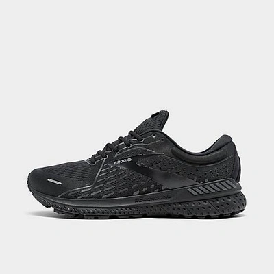 Shop Brooks Men's Adrenaline Gts 21 Running Shoes (wide Width) In Black/black/ebony