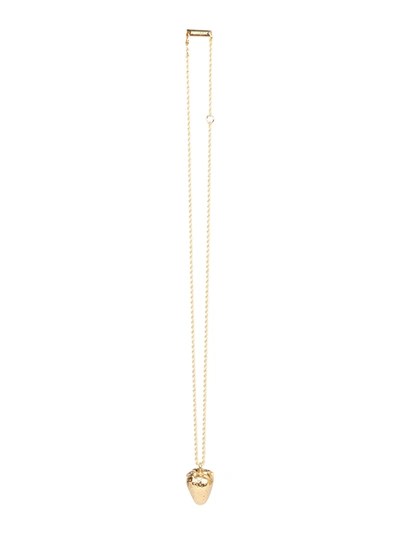 Shop Ambush Necklace With Strawberry Charm In Oro