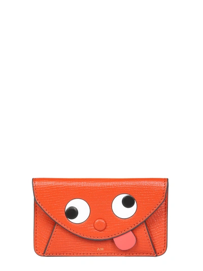 Shop Anya Hindmarch Envelope Zany Adhesive Card Holder In Rosso