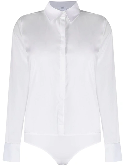 Shop Wolford London Effect Shirt Body In White