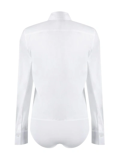 Shop Wolford London Effect Shirt Body In White