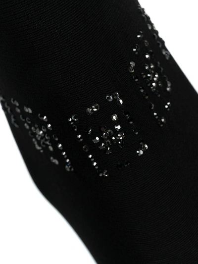 Shop Wolford Logo Sparkle Opaque Tights In Black