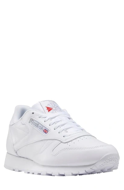 Shop Reebok Classic Leather Sneaker In White/ White/ Grey