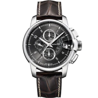 Shop Hamilton American Classic Railroad Auto Chrono In Grey