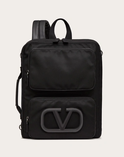 Shop Valentino Garavani Uomo Supervee Backpack In Nylon In Black
