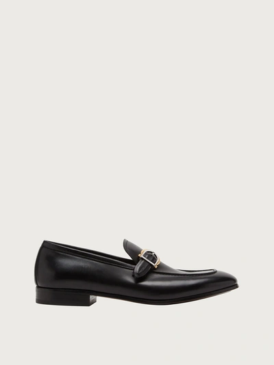 Shop Ferragamo Moccassin With Buckle In Black