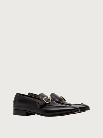Shop Ferragamo Moccassin With Buckle In Black