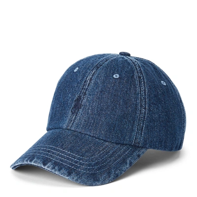 Polo Ralph Lauren Denim Baseball Cap In Denim