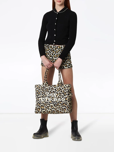 Shop Marc Jacobs The Traveler Cotton Tote Bag In Animalier