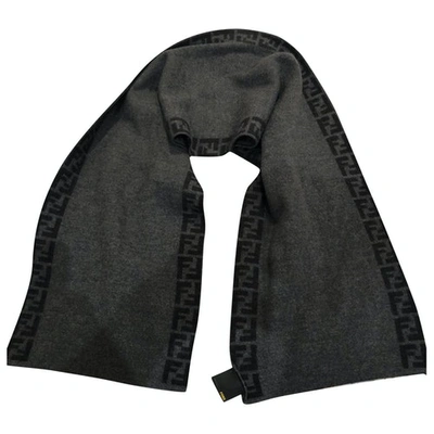 Pre-owned Fendi Grey Wool Scarf