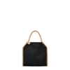 Stella Mccartney The Falabella Mini Faux Brushed-leather Shoulder Bag In Black