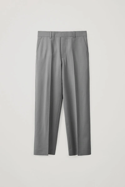 Shop Cos Relaxed-fit Wide-leg Pants In Grey
