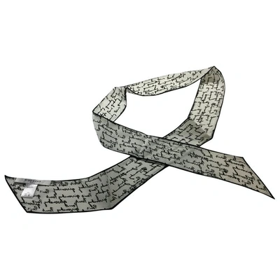 Pre-owned Givenchy White Silk Scarf
