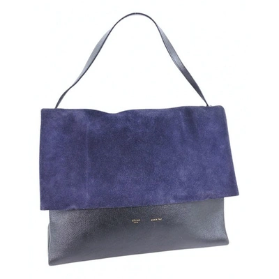 Pre-owned Celine Navy Suede Handbag