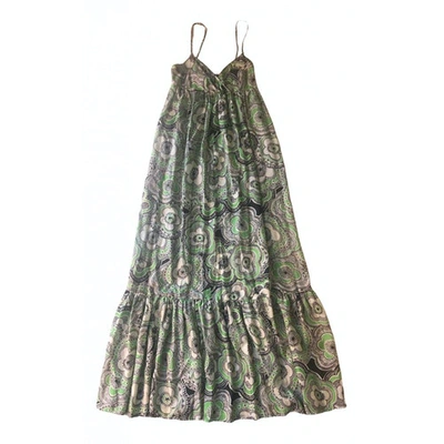 Pre-owned Collette Dinnigan Green Silk Dress