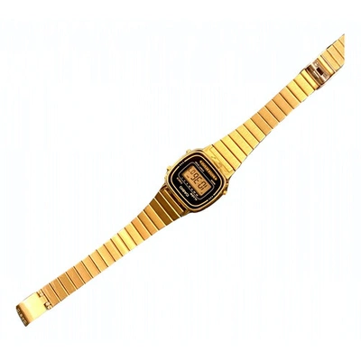 Pre-owned Casio Gold Steel Watch