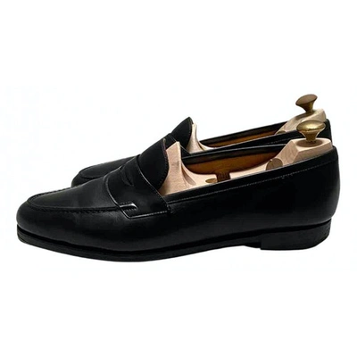 Pre-owned Edward Green Black Leather Flats