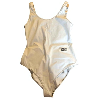Pre-owned Burberry White Swimwear