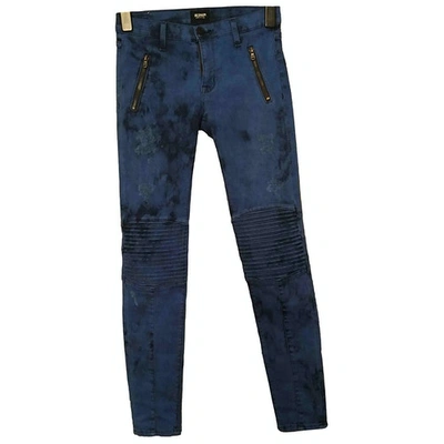 Pre-owned Hudson Blue Cotton Trousers