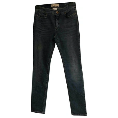 Pre-owned Max Mara Trousers In Navy