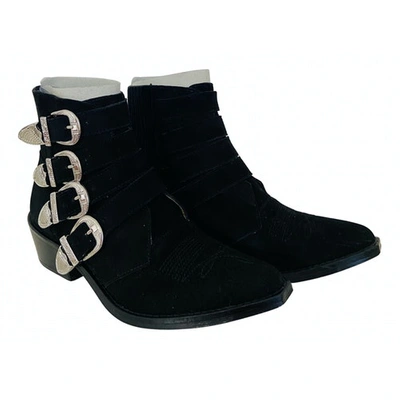 Pre-owned Toga Black Suede Boots