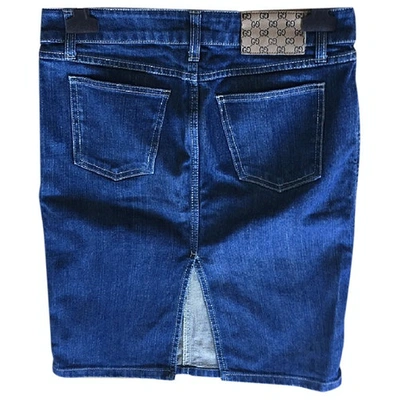 Pre-owned Gucci Blue Denim - Jeans Skirt