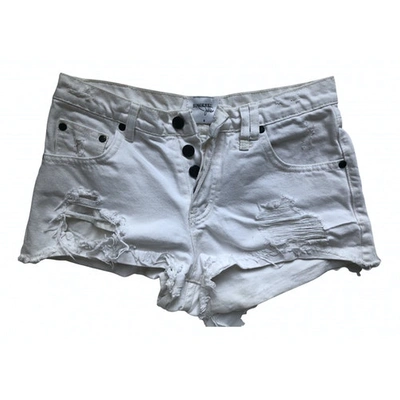 Pre-owned Sincerely Jules White Denim - Jeans Shorts