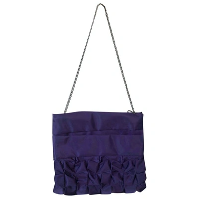 Pre-owned Orciani Purple Cloth Clutch Bag