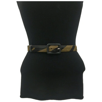 Pre-owned Roberto Cavalli Leather Belt In Green