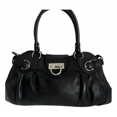 Pre-owned Ferragamo Black Leather Handbag