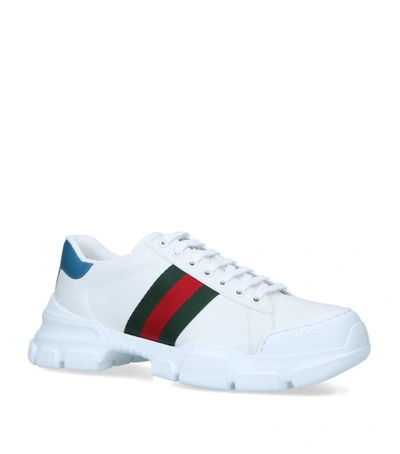Shop Gucci Leather Nathane Sneakers