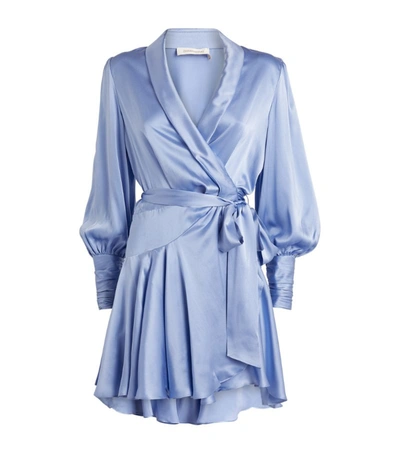 Shop Zimmermann Silk Wrap-around Mini Dress